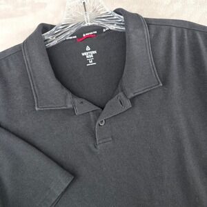 Western Rise Polo Shirt Mens M Black Short Sleeve Performance Cotton Stretch